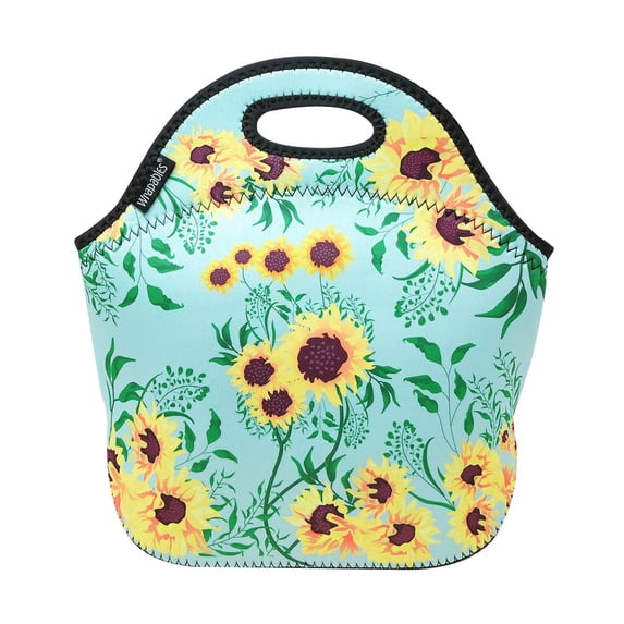 Wrapables® Insulated Neoprene Lunch Bag, Sunflowers Bloom
