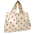 thumbnail image 1 of Wrapables Large Foldable Tote Nylon Reusable Grocery Bags, Anchors Away, 1 of 8