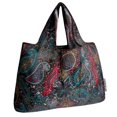 thumbnail image 1 of Wrapables Large Foldable Tote Nylon Reusable Grocery Bags, Cosmic Paisley, 1 of 6