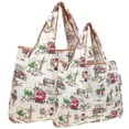 thumbnail image 1 of Wrapables Large & Small Foldable Tote Nylon Reusable Grocery Bags, Set of 2, England, 1 of 5
