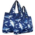 thumbnail image 1 of Wrapables Large & Small Foldable Tote Nylon Reusable Grocery Bags, Set of 2, Great White, 1 of 8