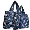 thumbnail image 1 of Wrapables Large & Small Foldable Tote Nylon Reusable Grocery Bags, Set of 2, Sloths, 1 of 5