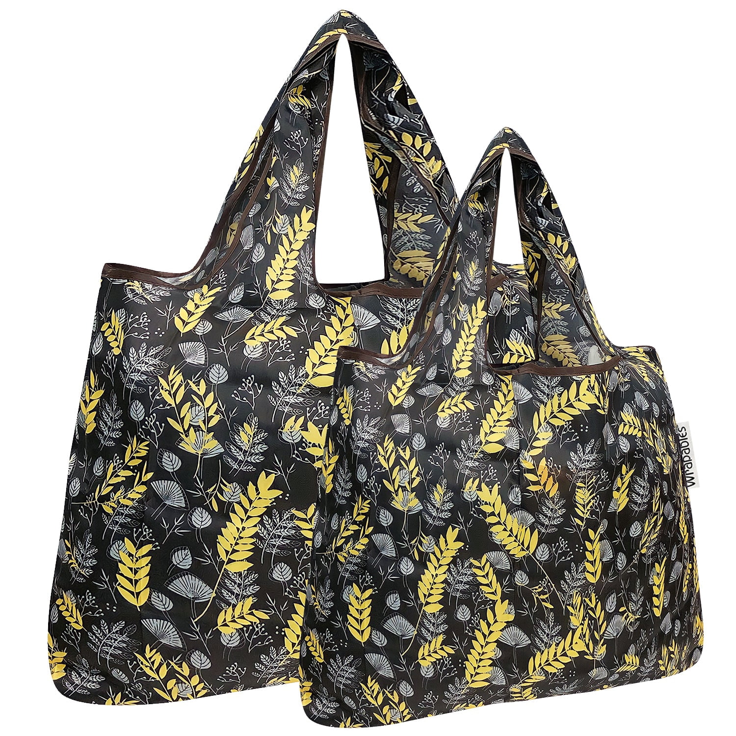 Reusable Grocery Bags - 2-Pack Foldable Shopping Totes, Waterproof Nylon, Large Capacity - View #2