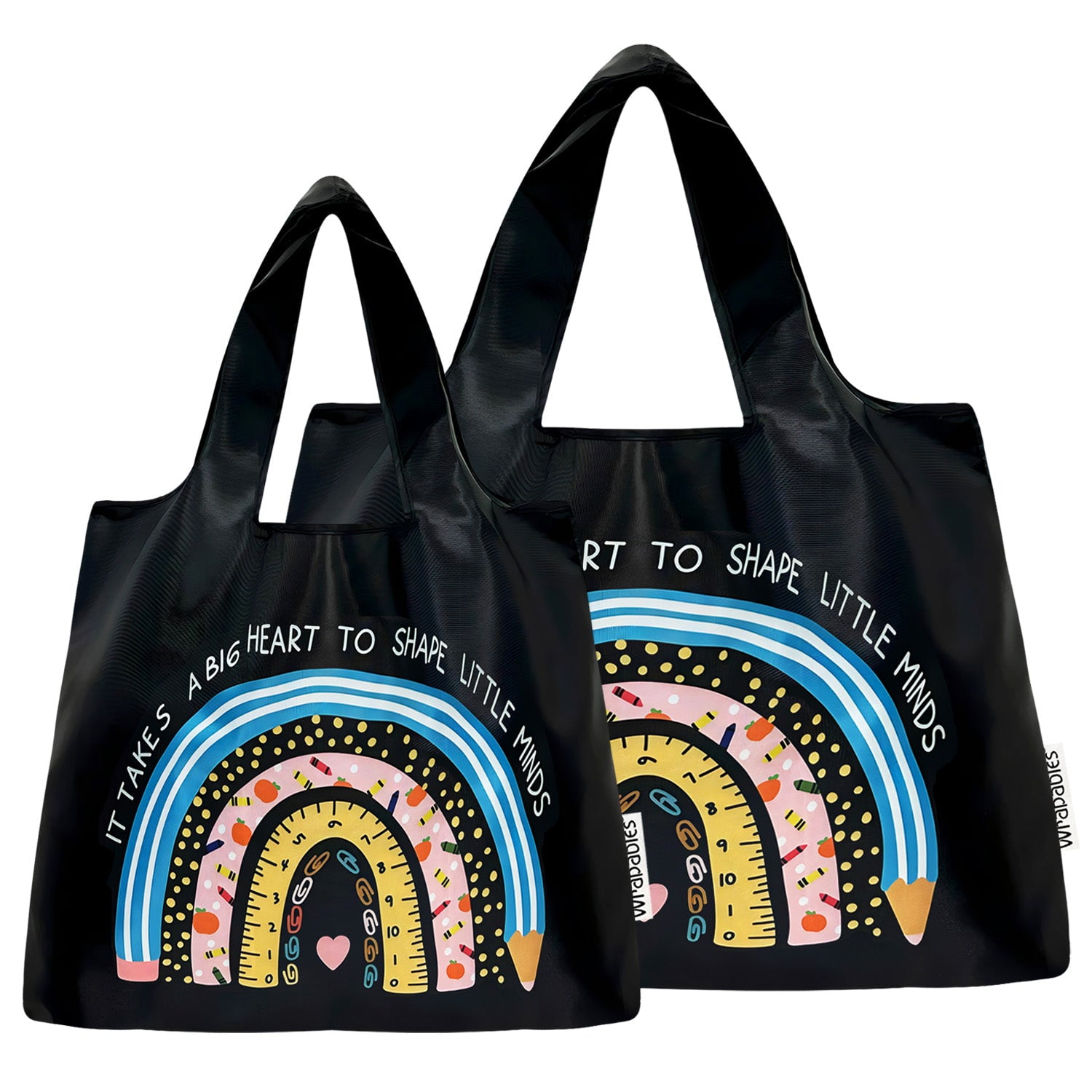 Wrapables Large Small Nylon Reusable Grocery Bags Initial Letter Tote Gift Bag for Wedding Set of 2 Letter K Walmart