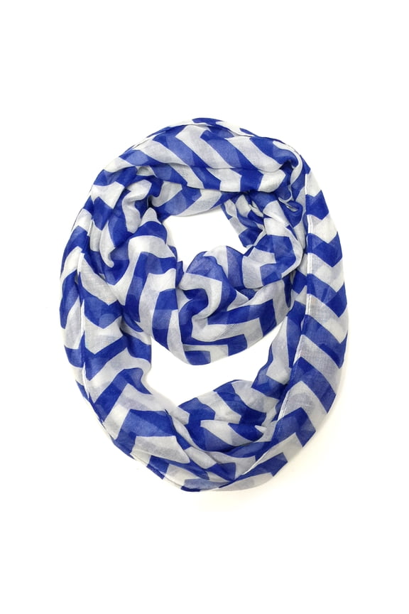 ® Light Weight Chevron Infinity Scarf, Dark Blue