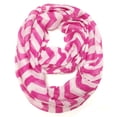 thumbnail image 1 of Wrapables® Light Weight Chevron Infinity Scarf, Magenta, 1 of 4