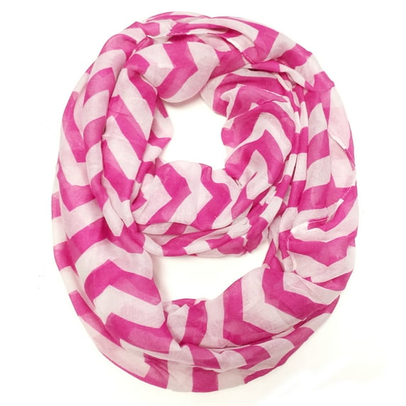 Wrapables® Light Weight Chevron Infinity Scarf, Magenta