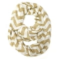 thumbnail image 1 of Wrapables® Light Weight Chevron Infinity Scarf, khaki, 1 of 4