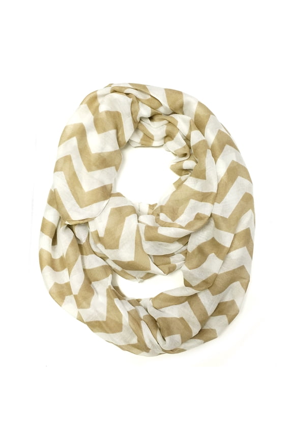 ® Light Weight Chevron Infinity Scarf, khaki
