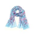 thumbnail image 1 of Wrapables® Lightweight Floral Spring Chiffon Scarf, Floral Blue, 1 of 1