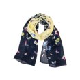 thumbnail image 1 of Wrapables® Lightweight Floral Spring Chiffon Scarf, Spring Navy, 1 of 6