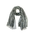 thumbnail image 1 of Wrapables® Lightweight Musical Notes Long Scarf, Gray, 1 of 5
