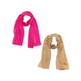 thumbnail image 1 of Wrapables® Lightweight Polyester Solid Colored Scarf (Set of 2), Rose and Caramel, 1 of 7