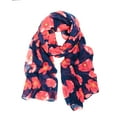 thumbnail image 1 of Wrapables® Lightweight Poppy Floral Print Long Scarf, Navy, 1 of 6