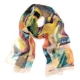 thumbnail image 1 of Wrapables® Lightweight Sheer Silky Feeling Chiffon Scarf, Cream Eco-Trendy, 1 of 5