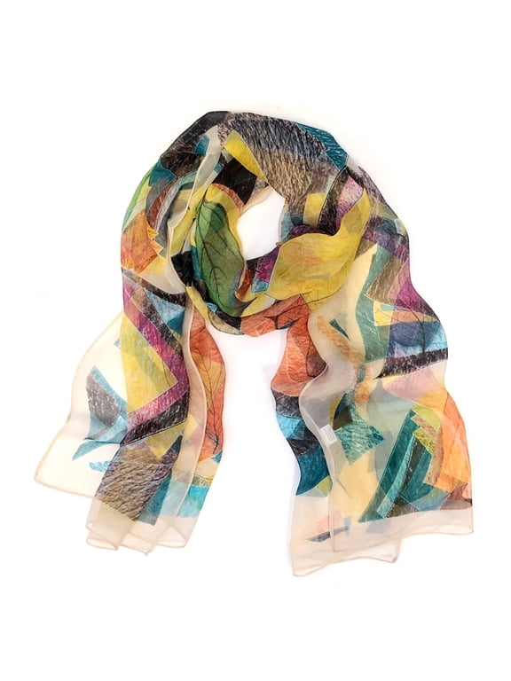 ® Lightweight Sheer Silky Feeling Chiffon Scarf, Cream Eco-Trendy