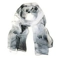 thumbnail image 1 of Wrapables® Lightweight Sheer Silky Feeling Chiffon Scarf, Gray Lotus Flower, 1 of 5