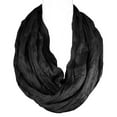 thumbnail image 1 of Wrapables® Lightweight Silky Soft Infinity Loop Scarf, Black, 1 of 4