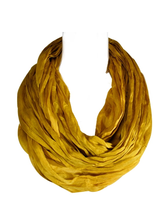 ® Lightweight Silky Soft Infinity Loop Scarf, Gold Yellow