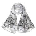 thumbnail image 1 of Wrapables Lightweight Vibrant Spring Chiffon Scarf, Gray Butterflies, 1 of 6
