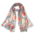 thumbnail image 1 of Wrapables Lightweight Vibrant Spring Chiffon Scarf, Gray Tulips, 1 of 6