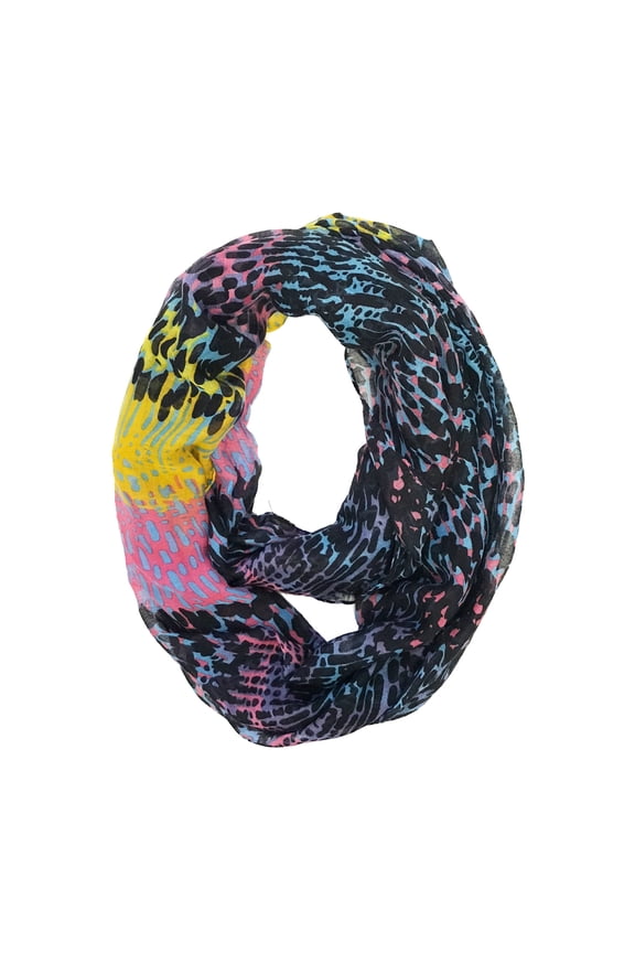 ® Lightweight Voile Infinity Scarf, Black Rain
