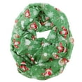 thumbnail image 1 of Wrapables Lightweight Winter Holiday Infinity Scarf, Santa & Snowman, 1 of 6