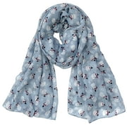 Wrapables Lightweight Winter Holiday Long Scarf, Snowmen & Snowflakes