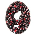 thumbnail image 1 of Wrapables Lightweight Winter Holiday Scarf, Stockings and Stars Black, 1 of 8