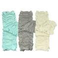 thumbnail image 1 of Wrapables Little Girls 3 Pair Gathered Ruffles Leg Warmers, Sky Blue, Foggy Gray, Coudy White, 1 of 5