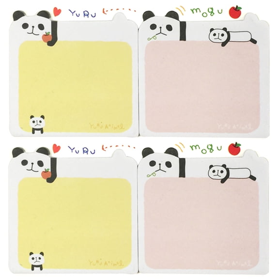 Wrapables Lounging Animal Memo Sticky Notes, Panda (Set os 2)