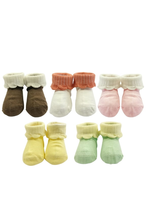 Macaroon Color Baby Socks (Set of 5)