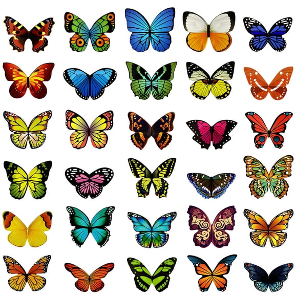 Wrapables Magnetic Butterfly Bookmarks, Page Marker, Foldable Butterfly Page Clips (Set of 30)