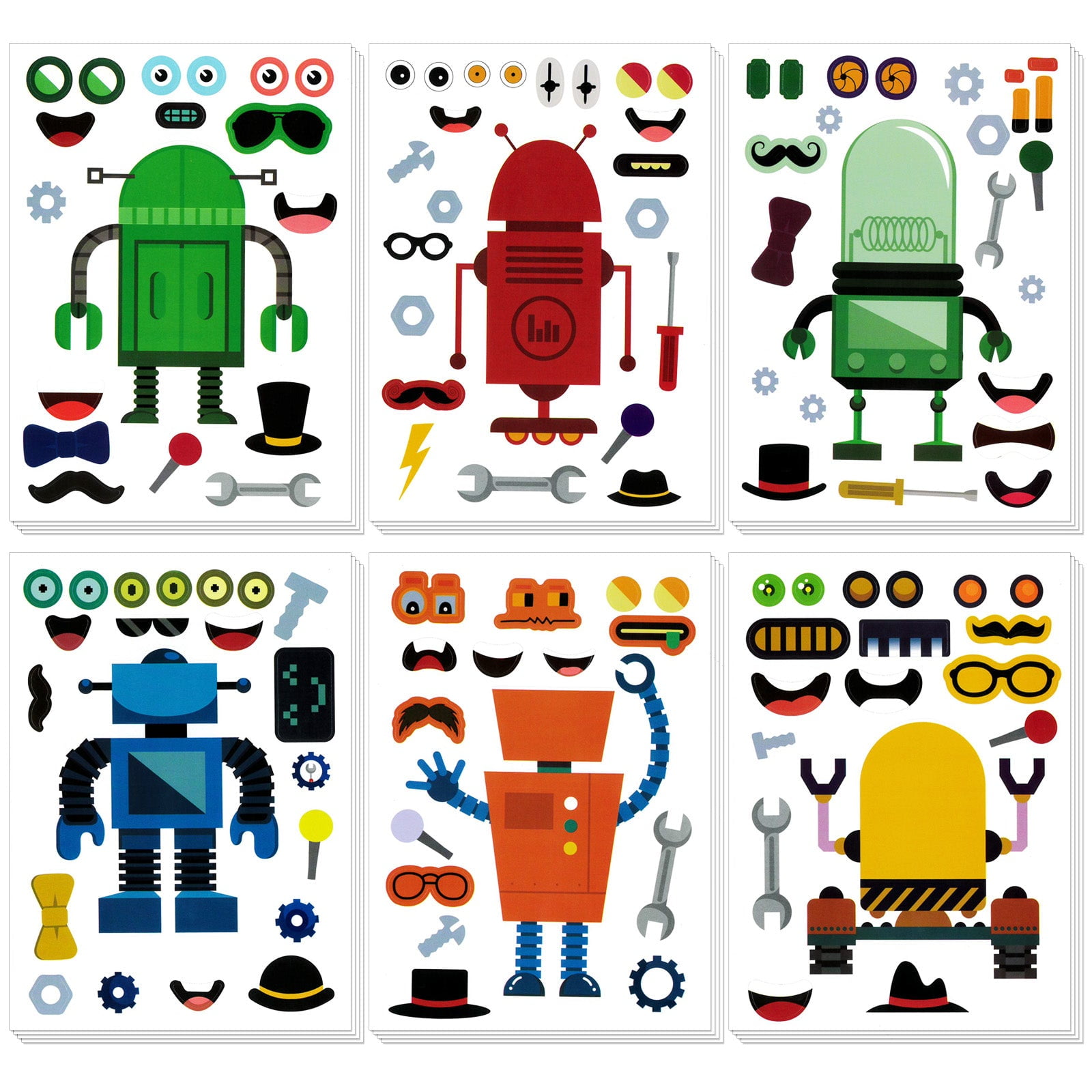 24 Sheets Make Your Own Train Stickers – DIY Craft Stickers For Kids With Steam, Freight, Bullet & Trolley Trains