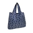 thumbnail image 1 of Wrapables Medium Foldable Tote Nylon Reusable Grocery Bags, Navy Deco, 1 of 6
