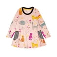 thumbnail image 1 of Wrapables Meow Meow Doodling Cat Dress, 5T, 1 of 5