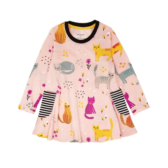 Wrapables Meow Meow Doodling Cat Dress, 5T