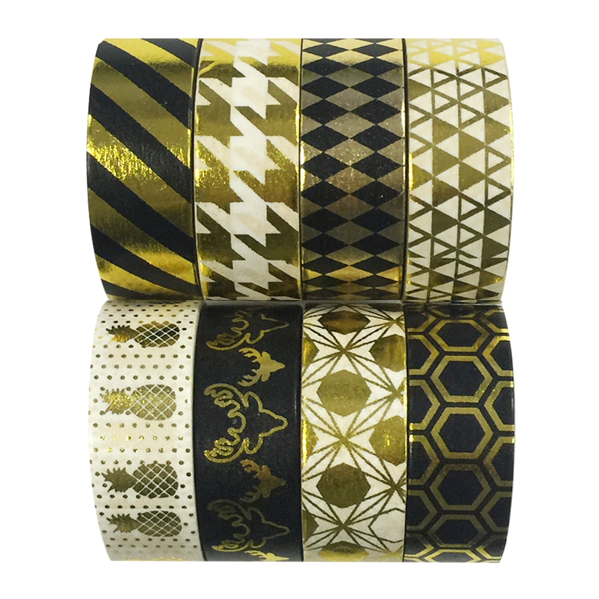 Wrapables® Metallic Foil Washi Masking Tape Collection (Set of 8), 08WPSET04