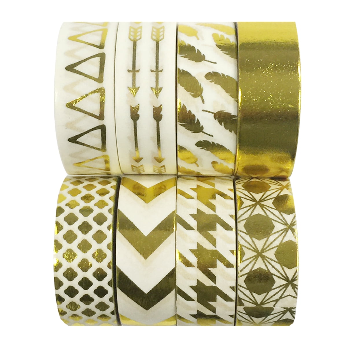 Wrapables® Metallic Foil Washi Masking Tape Collection (Set of 8), 08WPSET06