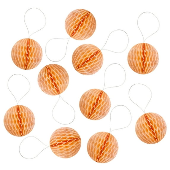 Wrapables® Mini Honeycomb Ball Party Decorations for Weddings, Birthday Parties, Baby Showers and Nursery Decor (Set of 10), 2", Coral