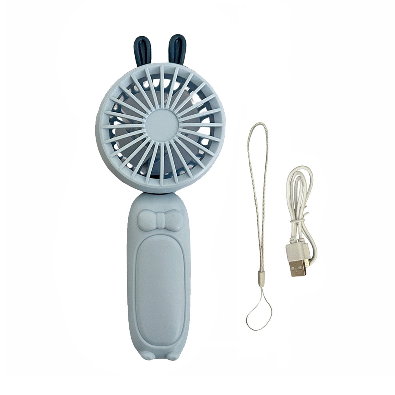 Wrapables Mini Portable Handheld and Desktop Rechargeable USB Fan, Blue ...