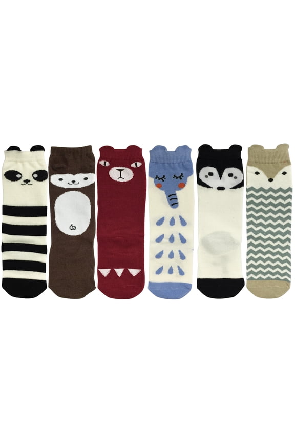 ® My Best Buddy Socks for Baby (Set of 6), Forest Friends (4-6)