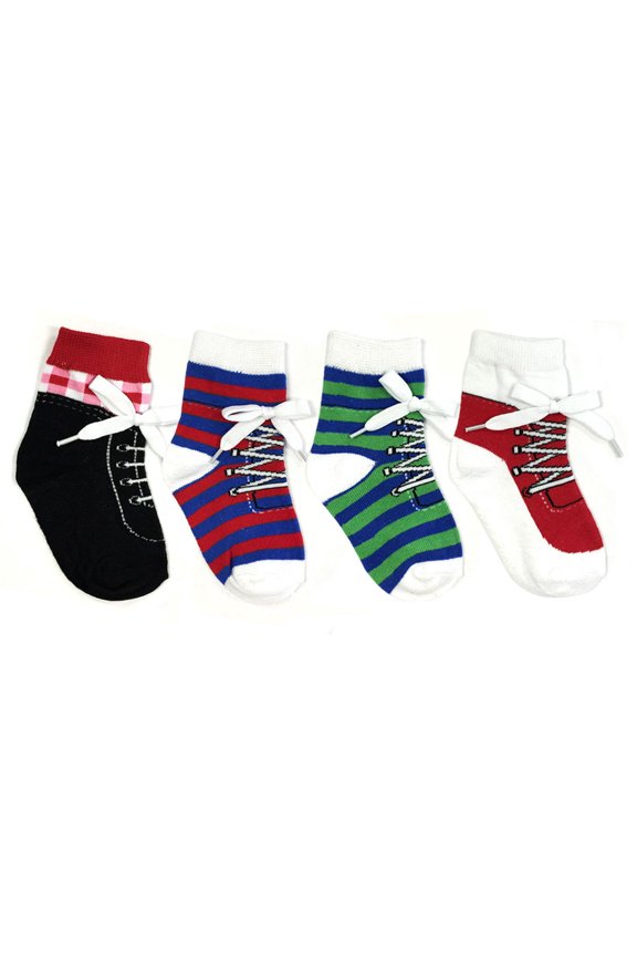 Non-Slip Silly Sneaker Socks for Baby (Set of 4)