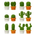 thumbnail image 1 of Wrapables Novelty Refrigerator Magnets for Kitchen, Whiteboards, Cabinets, and Lockers (Set of 12), Mini Cactus, 1 of 6