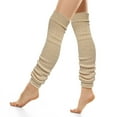 thumbnail image 1 of Wrapables Over The Knee Long Wool Blend Leg Warmers, Cream, 1 of 4