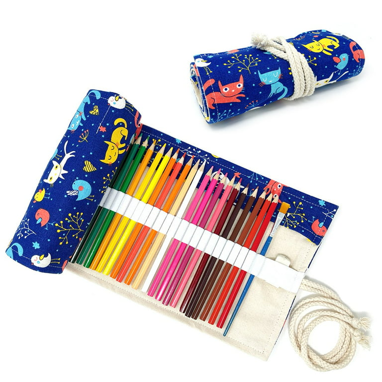 Wrapables Pencil Roll Organizer, Colored Pencil Wrap Pouch (72