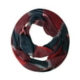 thumbnail image 1 of Wrapables® Plaid Print Infinity Scarf, Navy and Wine, 1 of 4