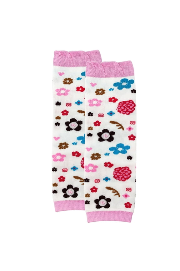 Wrapables Playful Patterns Baby & Toddler Leg Warmers, Colorful Flowers