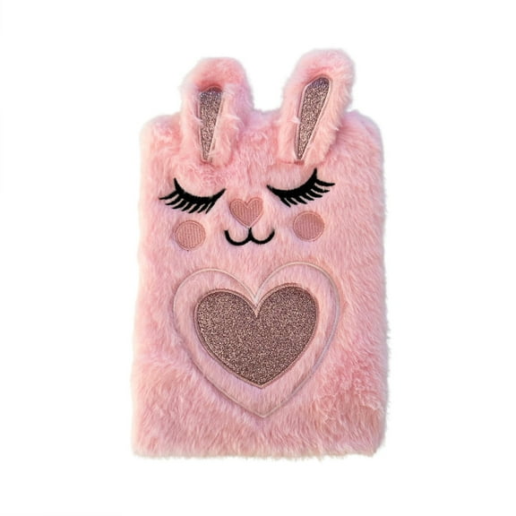 Wrapables Plush Journal, A5 Lined Notebook Diary for Writing and Drawing, Bunny Ears
