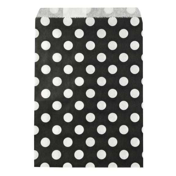 Wrapables® Polka Dot Favor Bags, Black (Set of 25)